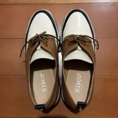 KISCO レースアップシューズ 厚底 バイカラー　本革のサムネイル