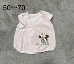 ミニーマウス刺繍 ベビーベスト 50〜70cm