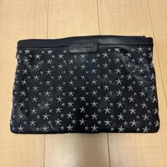 新品未使用☆ジミーチュー バッグインバッグ 黒地に金銀の星柄 ミニ 