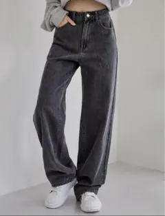 Shein Dazy スラントポケット デニムパンツ ダークグレー