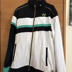 YONEX ストライプジャージ ブラック/ホワイト/ターコイズ