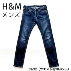 H&M &DENIMスキニー デニムパンツ インディゴ 31/32 ローウエストのサムネイル