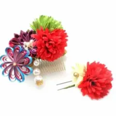 髪飾り 成人式 和装 結婚式 七五三 卒業式 美品 ヘアアクセサリー　着物　振袖