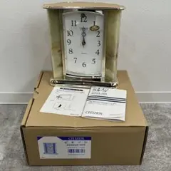 新品未使用 CITIZEN ピエソン 置時計 ゴールド天然石 昭和レトロ