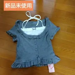 【新品未使用】SHEIN MOD 半袖Tシャツ　首紐カットソー フリル リボン
