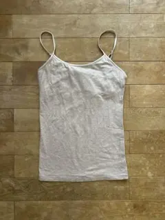 American Eagle 胸元二重タンクトップ ベージュ S