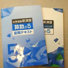 中学受験新演習算数小5夏期テキスト、サマートレーニング - メルカリ