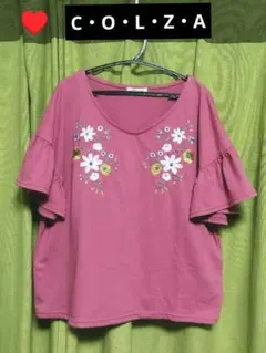 COLZA 花刺繍付きフレア袖トップスのサムネイル