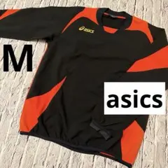 asics アシックス　ストレッチ　ウォームアップウェア 黒/オレンジ 長袖　M
