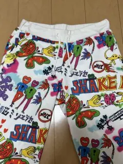 総柄 スウェットパンツ ホワイト KOBINAI