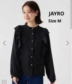 ジェイロ　2WAY ドットフリルブラウス 長袖ブラウス　M パールボタンのサムネイル