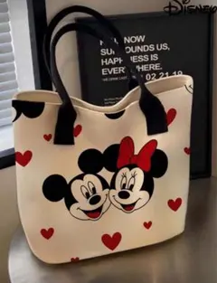 Disney ミッキー ミニー チャック付きトートバッグ