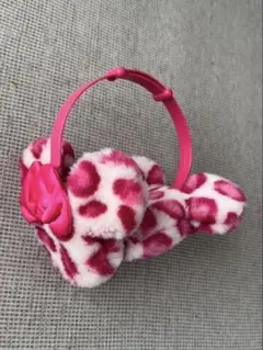 ディズニー ミニー 耳あて イヤーマフ ヒョウ柄 ピンク