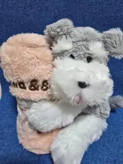 シュナとボブ ぬいぐるみブランケットピンク