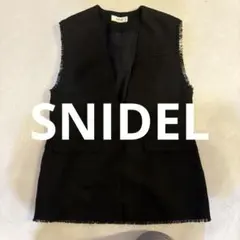 SNIDEL ツイードベスト 黒　FREE
