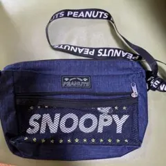 スヌーピー デニム風ショルダーバッグ 中古