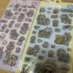 h*5様 ラブブ　ボンボンドロップ　シール　くまさん