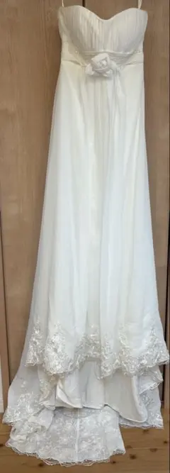 ウェディングドレス　エンパイア　ビスチェ　アイボリー　Aライン　オーダーメイド