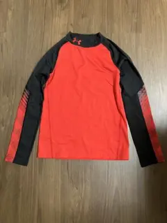 野球アンダーシャツ長袖 赤 裏起毛