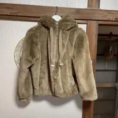ザラ　フェイクファー　ボアジャケット