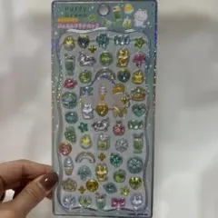 匿名配送 ストーン付きジュエルプチドロップ　puffygreen カミオジャパン