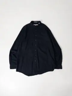 90s PERRY ELLIS ノーカラーコットン長袖シャツ ヴィンテージ古着
