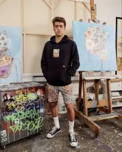 RVCA ルーカ ブラック パーカー L SAGE VAUGHN