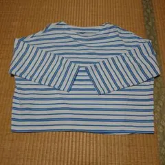 アメリカンホリック 七分袖 ボートネック Tシャツ トップス ボーダー 青