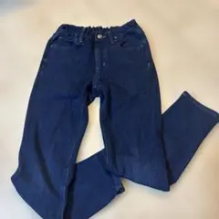 ダークブルー ゴムウエスト スリムフィットパンツ