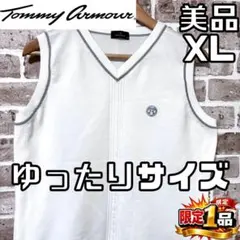 【早い者勝ち✨】トミーアーマー レディース ニットベスト XL ホワイト/白