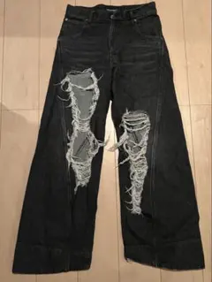 SLY DOUBLE BELT WIDE FLARE PT-C 黒 サイズ1 - メルカリ