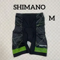 SHIMANO 바이시클 레이서 팬츠 미디엄 블랙, 그린