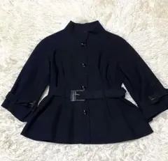Maxmara studio コート ベルト ショート 黒　L