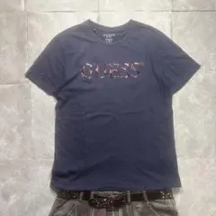 Y2K guess短丈フラワーロゴTシャツストリート archive c-boy