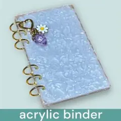 アクリルバインダー　A6 推し活　いちごチャーム　リフィル　文房具　貯金