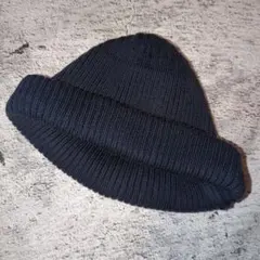 【ROTOTO】 コットン ロールアップ ビーニー R5021 ネイビー