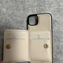 アイボリー キルティング iPhoneケース14プラス　二つセットで❣️