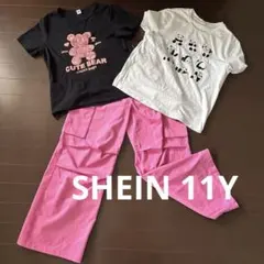 SHEIN ♡ Tシャツ2枚 ＋ パンツセット ♡ 11Yのサムネイル