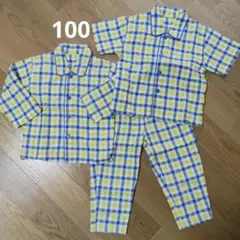 パジャマ　セット　長袖　半袖　チェック