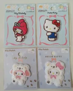 サンリオ　パイルワッペン　キティ　マイメロディ　シール