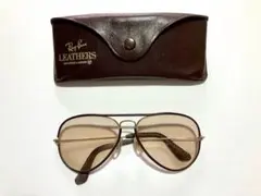 Ray-Ban レザーズ　革金フレームサングラス B&L ティアドロップ
