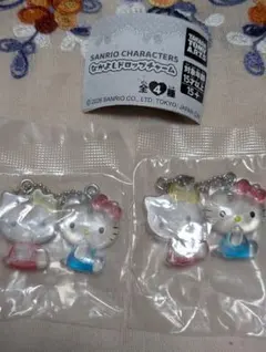 サンリオキャラクターズなかよしドロップチャームハローミミィ＆ハローキティ×2