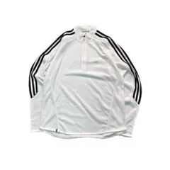 7LA1 00’s adidas ハーフジップジャケット　白　古着のサムネイル