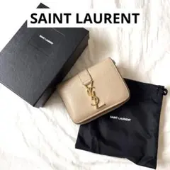 SAINT LAURENT 二つ折り財布 ベージュのサムネイル