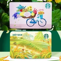 【スターバックスカード】ベトナム＆ハノイ限定デザイン ２枚セット