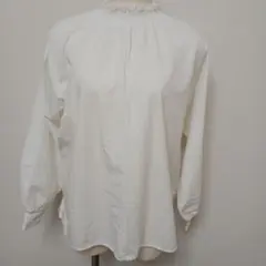 スタディオクリップレース襟ブラウスサイズM ホワイト系