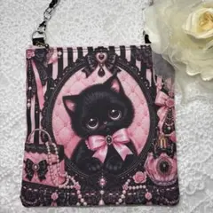 ハンドメイド♡ネコちゃんフリルポーチ - メルカリ