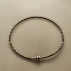 PANDORA パンドラ レザーブレスレット グレー　箱無し