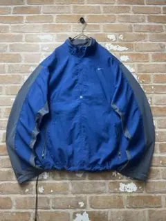 90s NIKE ナイキ　ナイロンジャケット　テック　トラックジャケット　青
