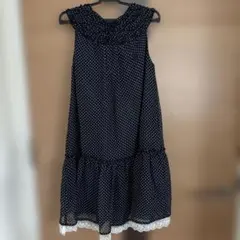 【マザウェイズ⭐︎140㎝】ノースリーブ ワンピース⭐︎ドット柄